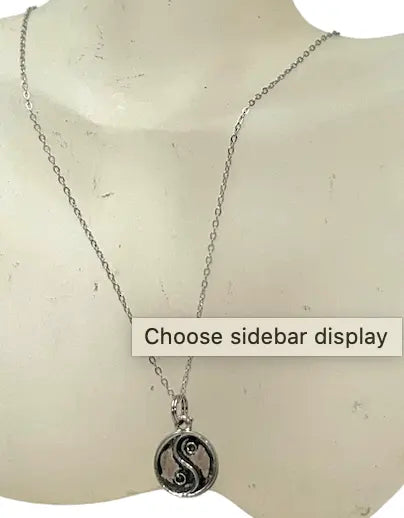 Pewter Yin and Yang Charm Necklace and Earring Set – 18 Inch Stainless Steel Chain | Made in USA Balance Jewelry Gift Michelle Marie Boutique  Jewelry Sets