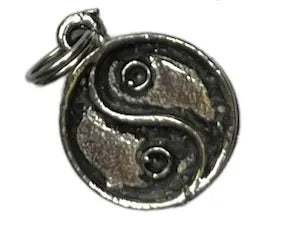 Pewter Yin and Yang Charm Necklace and Earring Set – 18 Inch Stainless Steel Chain | Made in USA Balance Jewelry Gift Michelle Marie Boutique  Jewelry Sets