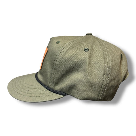Sandlot Goods Leather Patch Rope Hat – Dark Jalapeno Green Cotton | Made in USA Fairway Reserve 