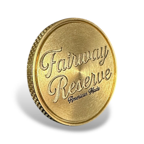 American Made Brass Golf Ball Marker – Knurled Edge Design | Fairway Reserve Fairway Reserve 
