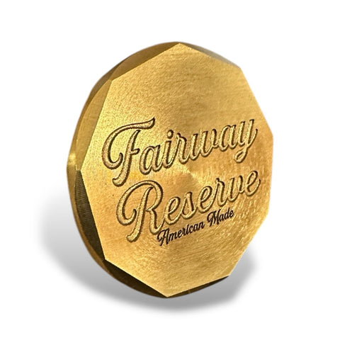 Solid Brass Golf Ball Marker – Beveled Edge Design | Made in USA Fairway Reserve 