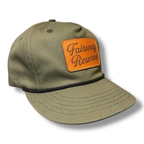 Sandlot Goods Leather Patch Rope Hat – Dark Jalapeno Green Cotton | Made in USA Fairway Reserve 