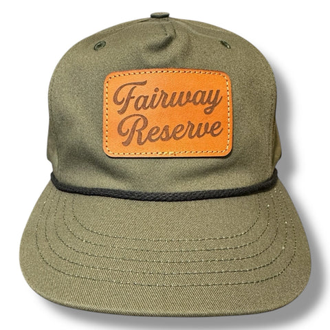 Sandlot Goods Leather Patch Rope Hat – Dark Jalapeno Green Cotton | Made in USA Fairway Reserve 
