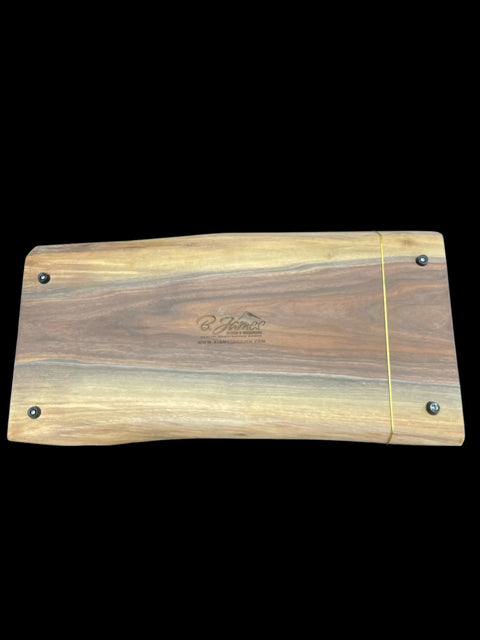 Walnut Live Edge Serving Tray – 20 Inch Rustic Wood Platter | Handmade Home Accent | Made in USA B. James Design & Woodwork 
