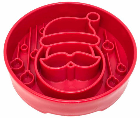 Santa Design Slow Feeder Dog Bowl – Festive Enrichment Mealtime | Made in USA SodaPup  EBOWL