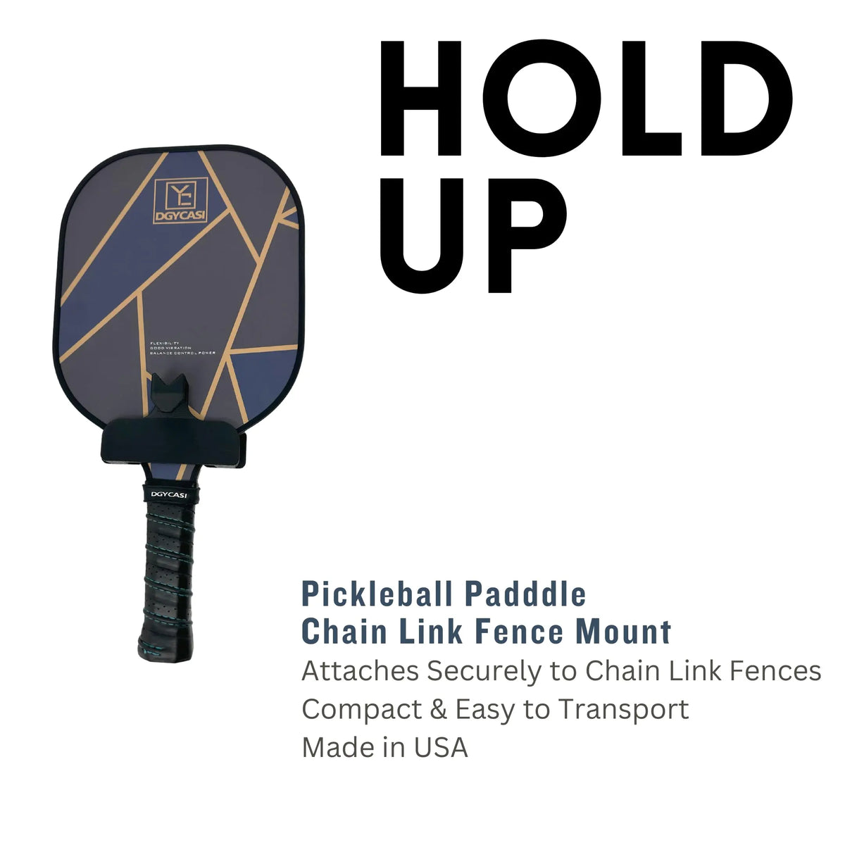 Pickleball Paddle Chain Link Fence Holder | Made in USA– Apollo