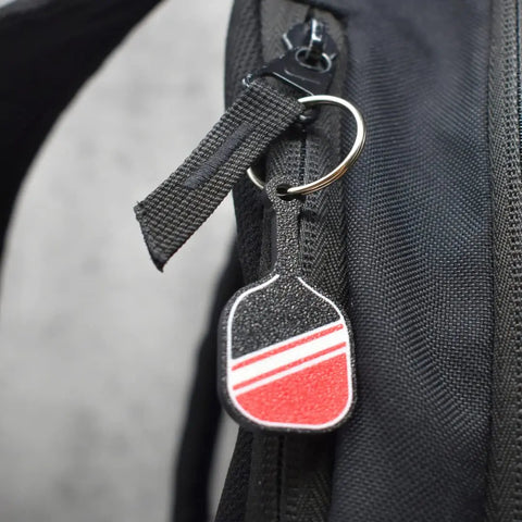 Pickleball Paddle Keychain – Red Sport Accessory | Made in USA Chatelet Manufacturing 