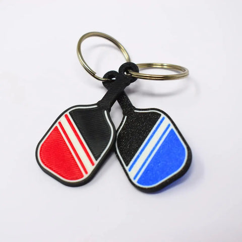 Pickleball Paddle Keychain – Red Sport Accessory | Made in USA Chatelet Manufacturing 