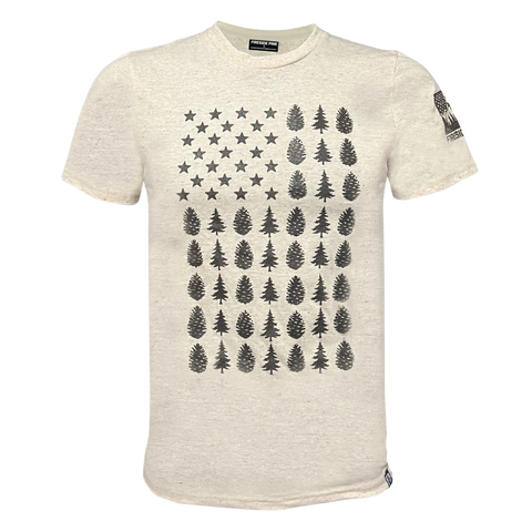 Pine & Cone Relaxed Fit Shirt – Men's Premium Tri-Blend Fabric | Made in USA Fireside Pine  Men's Shirt