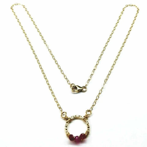 Pink Chalcedony Gold Filled Open Circle Necklace – Handcrafted Jewelry | Made in USA Alexa Martha Designs  Necklace