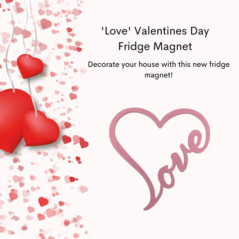 Pink Heart Love Magnet 7 Inch – Romantic Home Decor | Made in USA Chatelet Manufacturing 