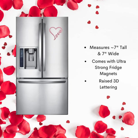 Pink Heart Love Magnet 7 Inch – Romantic Home Decor | Made in USA Chatelet Manufacturing 