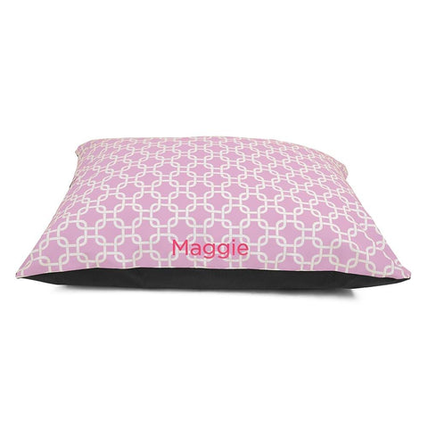 Personalized Links Dog Bed – Durable Poly-Cotton Cushion | Made in USA Majestic Pet 
