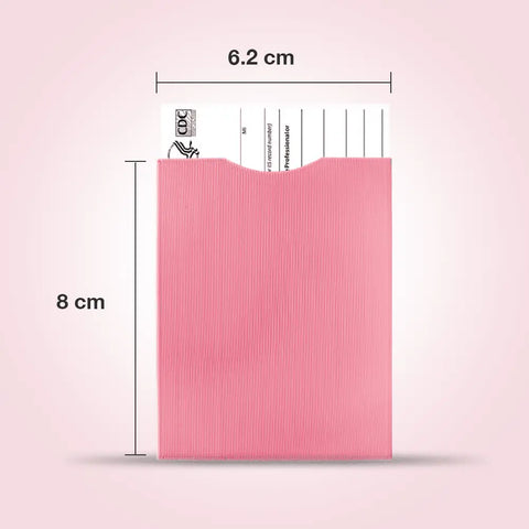 Pink Vaccine Card Sleeve 4x3 Inch – Durable Plastic Cover | Made in USA Chatelet Manufacturing 