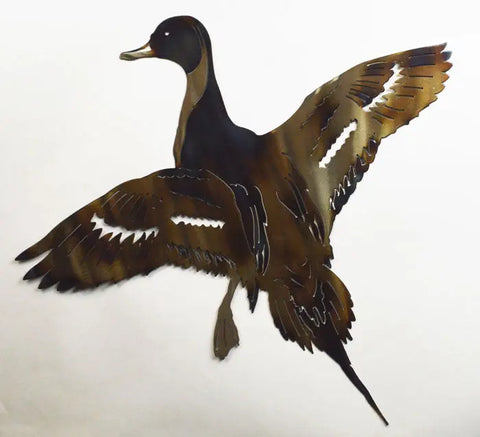 Pintail Duck Metal Wall Sculpture – Rustic Wildlife Decor – Handcrafted American Art | Made in USA Knights Home Decor  item