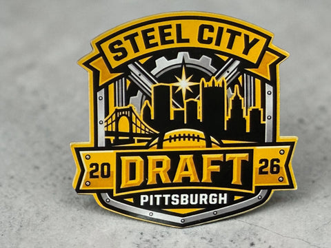 Pittsburgh 2026 Draft Sports Collectible Set – Ceramic Coasters, Magnets & Stickers | Made in USA Michelle Marie Boutique  Home Decor