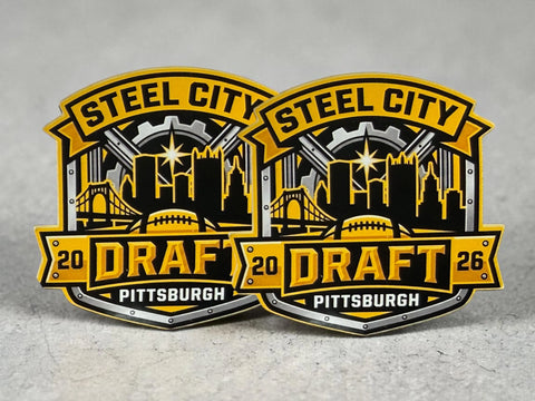 Pittsburgh 2026 Draft Sports Collectible Set – Ceramic Coasters, Magnets & Stickers | Made in USA Michelle Marie Boutique  Home Decor