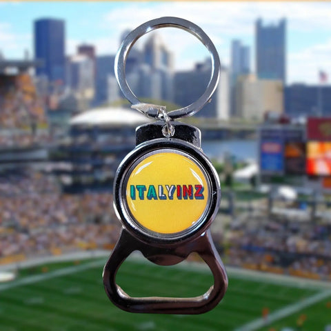 Pittsburgh Italyinz Keychain Bottle Opener – Compact Italian Heritage Accessory | Made in USA Michelle Marie Boutique  Keychain