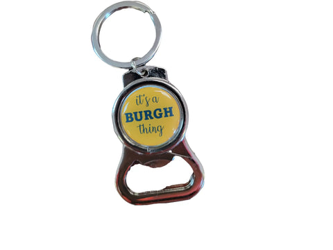 Pittsburgh-Themed Metal Keychain Bottle Opener – Men of Steel Design – Handmade | Made in USA Michelle Marie Boutique  Keychain