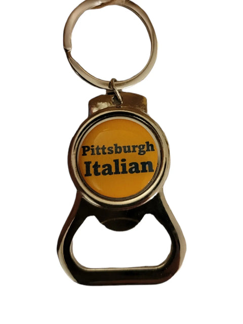 Pittsburgh-Themed Metal Keychain Bottle Opener – Men of Steel Design – Handmade | Made in USA Michelle Marie Boutique  Keychain