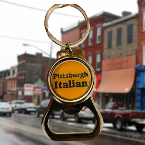 Pittsburgh-Themed Metal Keychain Bottle Opener – Men of Steel Design – Handmade | Made in USA Michelle Marie Boutique  Keychain