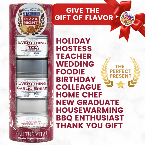 Pizza Night House Favorite Seasonings | Gift Pack Set of 3 Gustus Vitae  Collections & Gift Sets