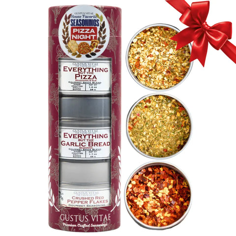Pizza Night Seasonings Gift Set – Gourmet 3-Pack Spice Collection | Handcrafted Blend Made in USA Gustus Vitae  Collections & Gift Sets