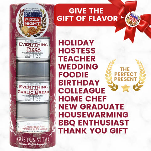 Pizza Night Seasonings Gift Set – Gourmet 3-Pack Spice Collection | Handcrafted Blend Made in USA Gustus Vitae  Collections & Gift Sets