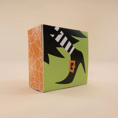 Playful Halloween Themed Educational Wooden Blocks Set for Kids – 1.75 Inch Cubes – Boo!, Witch's Shoe | Made in USA Uncle Goose  Decor