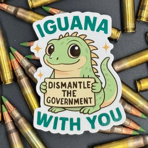 Playful Iguana Decorative Sticker – Vinyl Craft Embellishment with Political Message | Made in USA – Arts & Crafts Sticker Collection American Lictor  Vinyl Stickers