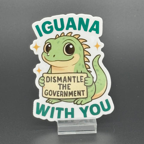 Playful Iguana Decorative Sticker – Vinyl Craft Embellishment with Political Message | Made in USA – Arts & Crafts Sticker Collection American Lictor  Vinyl Stickers