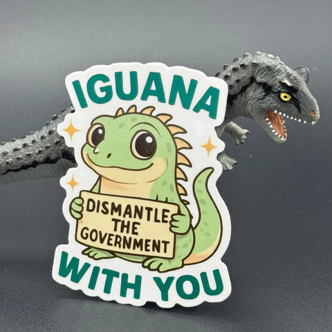 Playful Iguana Decorative Sticker – Vinyl Craft Embellishment with Political Message | Made in USA – Arts & Crafts Sticker Collection American Lictor  Vinyl Stickers