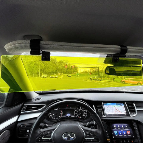 Polarized Yellow Visor Extender – Night Driving Glare Reducer | Made in USA Glare Guard