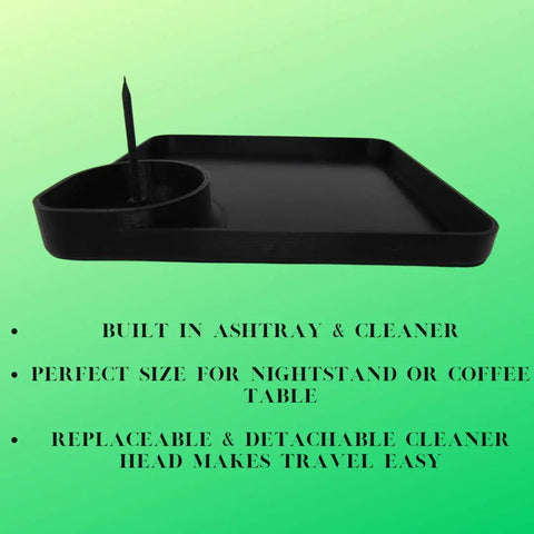 Portable Ashtray and Rolling Tray Combo with Removable Cleaner | Made in USA Chatelet Manufacturing 