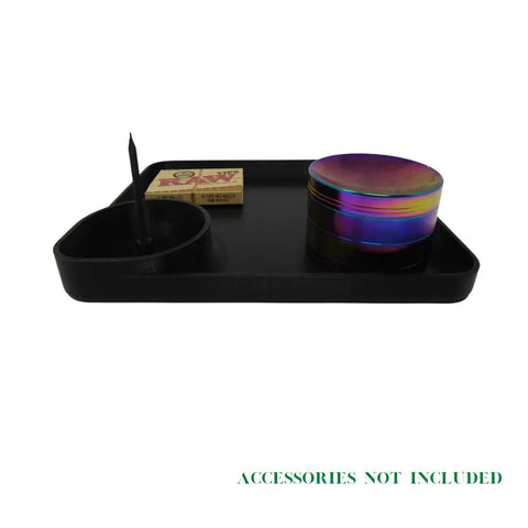 Portable Ashtray and Rolling Tray Combo with Removable Cleaner | Made in USA Chatelet Manufacturing 