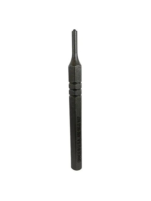 The Grace USA SRS-7 Individual Punch stands upright on a white background, showcasing its quality American-made construction, textured grip, and narrow cylindrical tip.