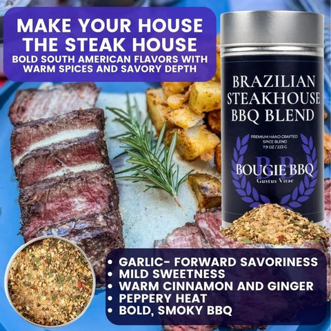 Premium Bougie BBQ Seasoning Set – 8 Artisanal XL Tins with Global Flavors | Made in USA Handcrafted Spice Collection Gustus Vitae  Collections & Gift Sets