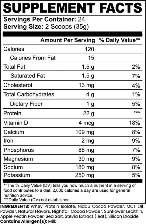 Premium Chocolate Whey Protein Isolate Powder – 839g – Norri | Made in USA Norri Nutrition  Proteins & Blends