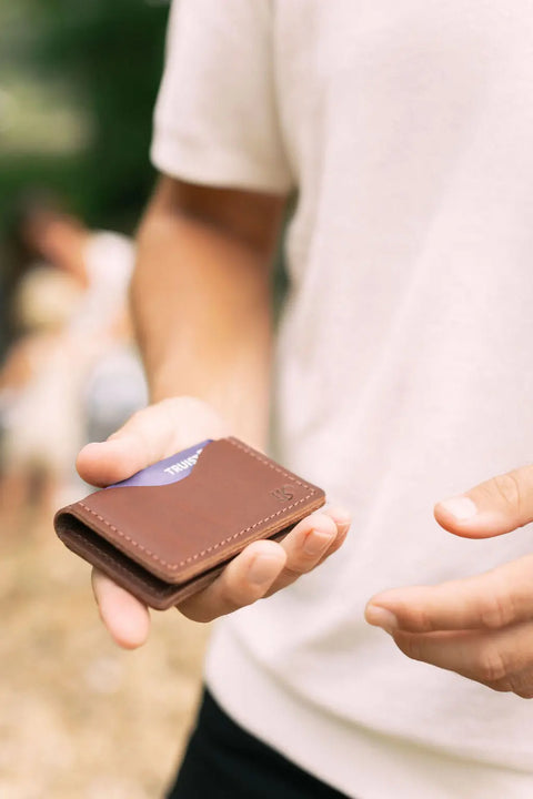 Premium Full-Grain Leather Card Case Wallet – Slim Bifold Design | Handmade in USA Urban Southern  Wallets