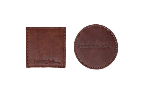 Premium Full-Grain Leather Coaster – Handcrafted Urban Southern | Made in USA Urban Southern  Accessories
