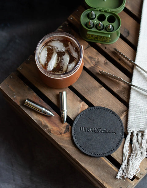 Premium Full-Grain Leather Coaster – Handcrafted Urban Southern | Made in USA Urban Southern  Accessories