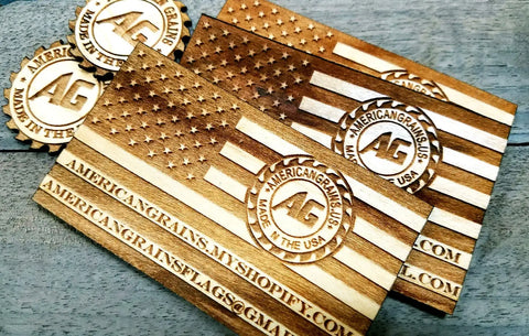 Premium Magnetic Business Cards 100+ Custom Laser Engraved Wood Cards | Made in USA American Grains LLC  Buisness Cards