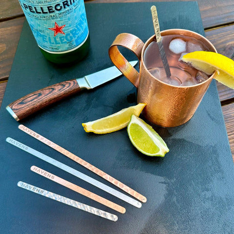 Premium Metal Drink Stirrers – Handcrafted Bar Accessories | Made in USA Havens | Luxury Metals 