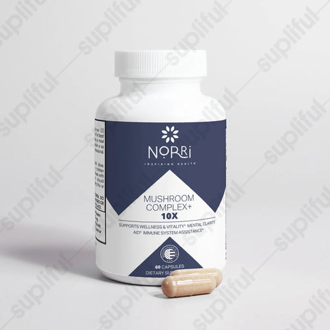 Premium Mushroom Complex 10X Capsules – Brain Support Supplement | Made in USA Norri Nutrition  Natural Extracts