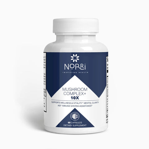 Premium Mushroom Complex 10X Capsules – Brain Support Supplement | Made in USA Norri Nutrition  Natural Extracts