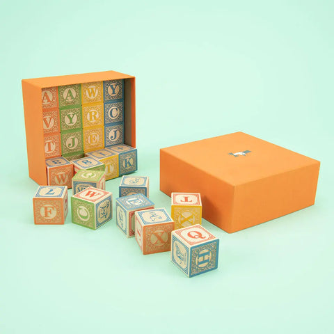 Premium Orange Chipboard Storage Organizer for Wooden Alphabet Blocks by Uncle Goose | Made in USA Uncle Goose  Accessories