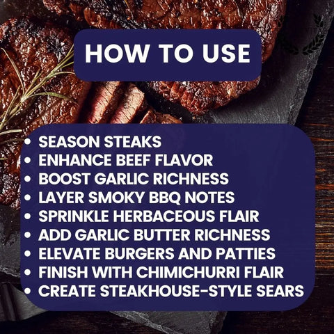 Premium Steak and Beef Seasoning Set – 6 XL Tins Handcrafted for Bold Flavor | Made in USA Gustus Vitae  Collections & Gift Sets