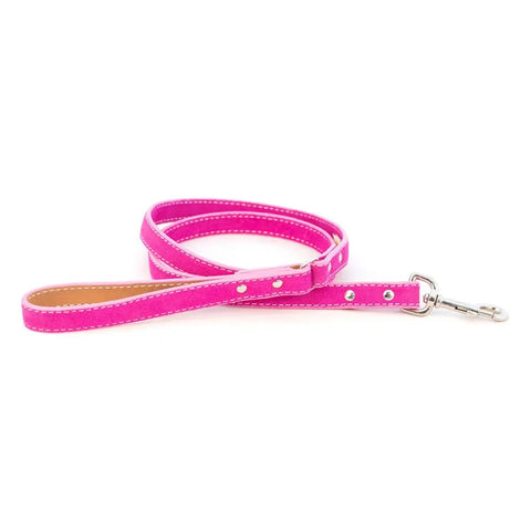 Premium Suede Dog Leash With Nubuck Leather Lining And Nickel Hardware – Durable Pet Leash | Made In USA Auburn Leathercrafters  item