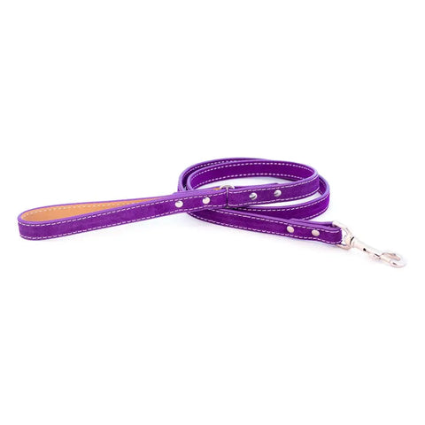 Premium Suede Dog Leash With Nubuck Leather Lining And Nickel Hardware – Durable Pet Leash | Made In USA Auburn Leathercrafters  item