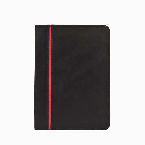 Premium Top-Grain Leather RFID Passport Holder With Red Accent – Slim Travel Wallet 5.8x4.25 Inches | Made in USA Rogue Industries  Passport Case